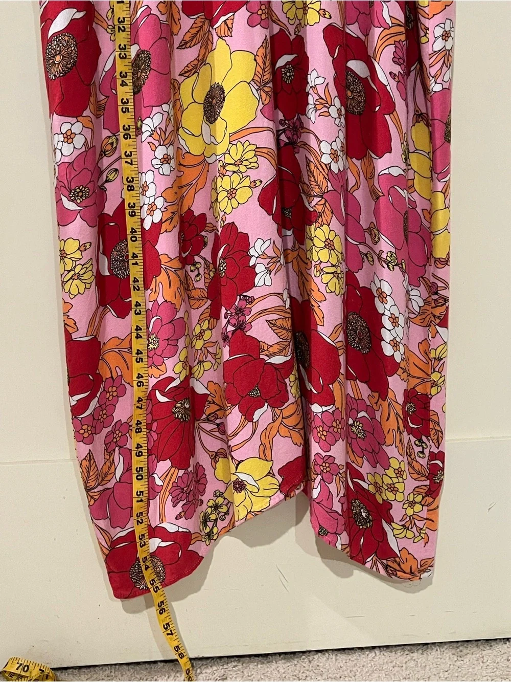 Lovestitch Vibrant Bold Floral Maxi Dress Pockets Womens Size Med/Large